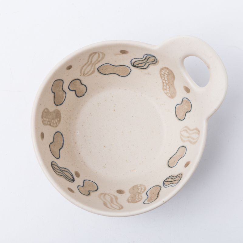 日本原产AITO花生美浓烧陶瓷把手碗 【Single-Item系列】米色