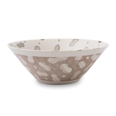 日本原产AITO美浓烧陶瓷碗 【Single-Item跳跃的花生】米色