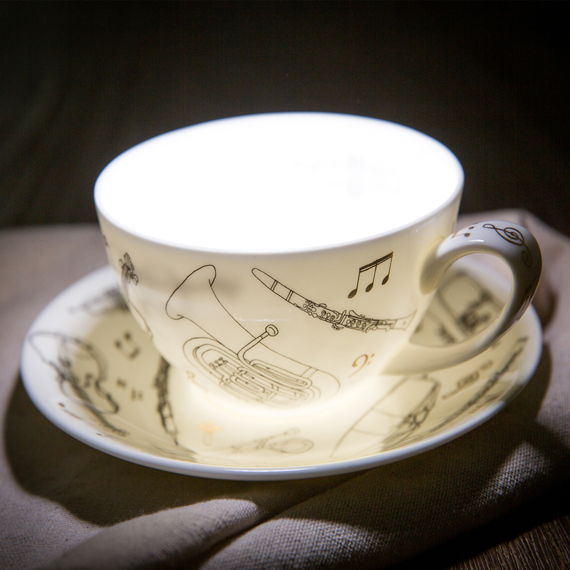 英国原产丹侬乐器系列骨瓷咖啡杯