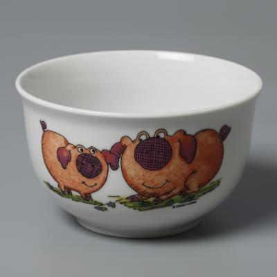 德国原产Seltmann Weiden陶瓷碗  西餐萌小猪图案8*13cm