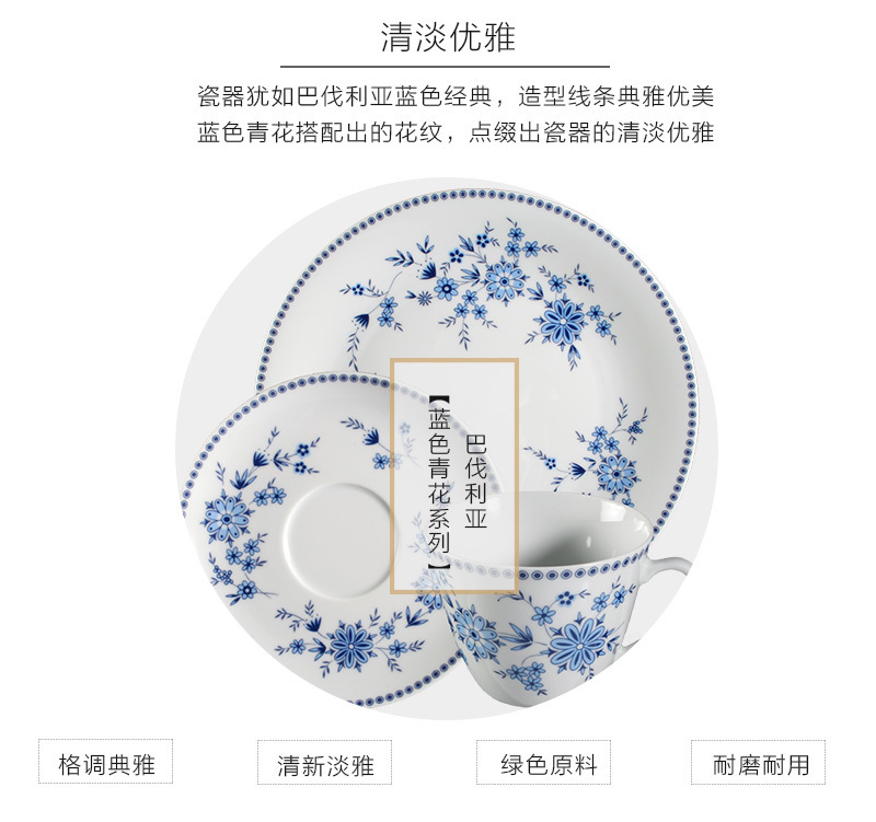 德国原产Seltmann Weiden青花陶瓷咖啡杯碟——清淡优雅
