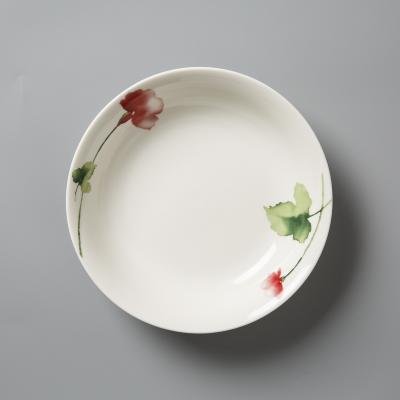 德国原产Seltmann Weiden餐盘  陶瓷碗西餐具绿叶红花系列19cm
