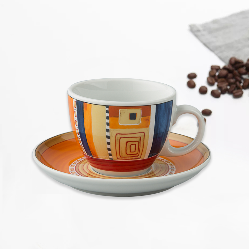 德国原产Seltmann Weiden陶瓷咖啡杯  欧洲几何图形彩色220ml