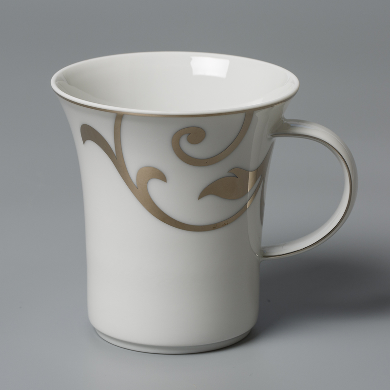 德国原产Seltmann Weiden咖啡杯  铂金印花陶瓷水杯茶杯300ml