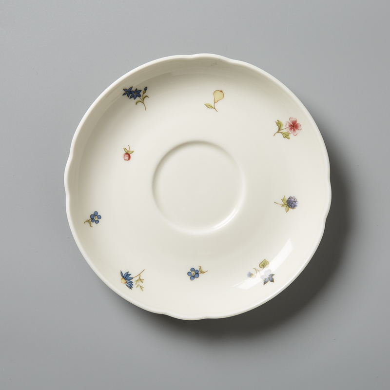 德国Seltmann Weiden陶瓷咖啡杯垫盘 盘子彩色小花14.5cm