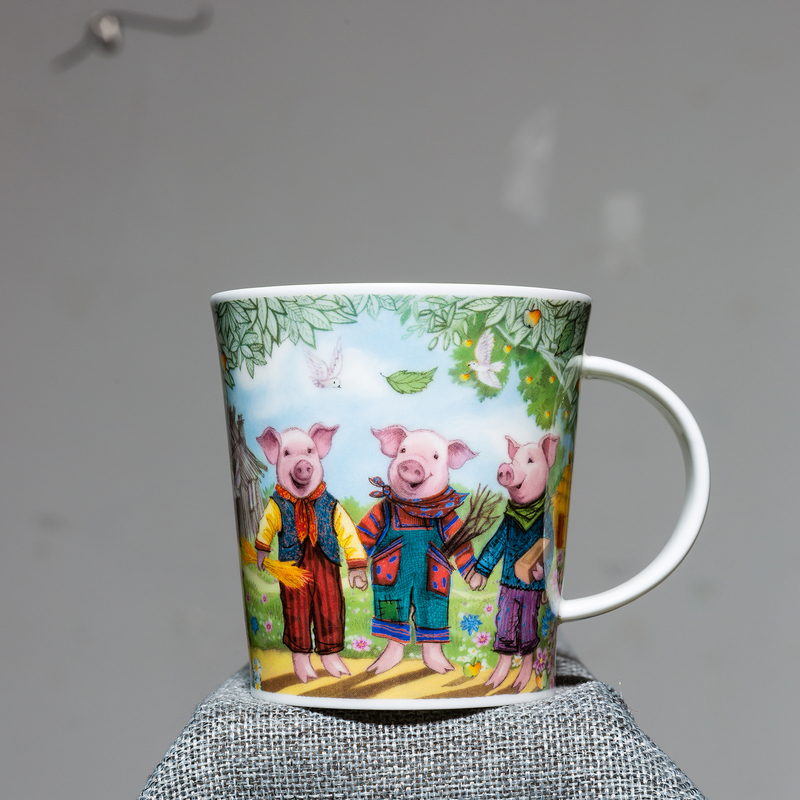 DUNOON 英国丹侬Dunoon骨瓷水杯马克杯茶杯三只小猪