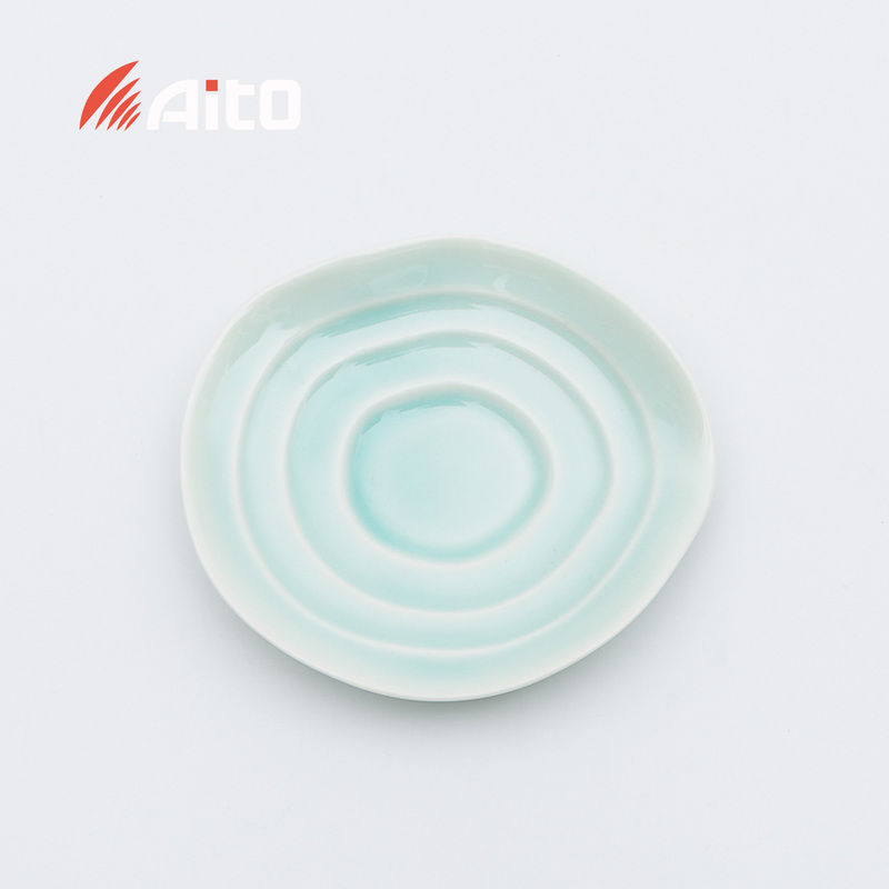 日本原产AITO美浓烧陶瓷沾汁小皿 haas食味绿色