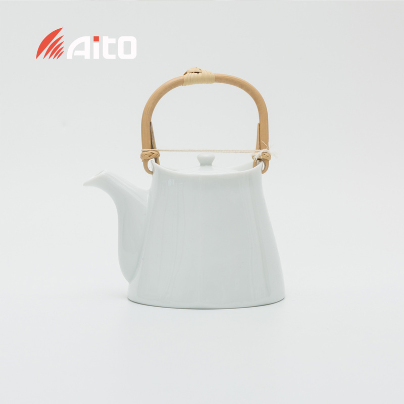 日本原产AITO美浓烧陶瓷茶杯茶垫茶壶 【清福】棱