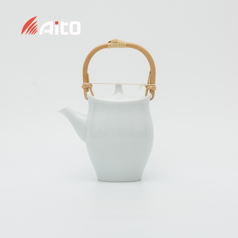 日本原产AITO美浓烧白瓷茶杯茶壶 【清福】润